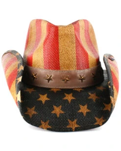 Cody James Men's Justice American Flag Drifter Straw Cowboy Hat -Cody James Fashion Hub 099P25 PY D2