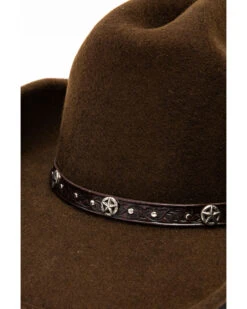 Cody James Men's Cattleman Tooled Star Concho Band Wool Hat  -Cody James Fashion Hub 2000234016 200 P6