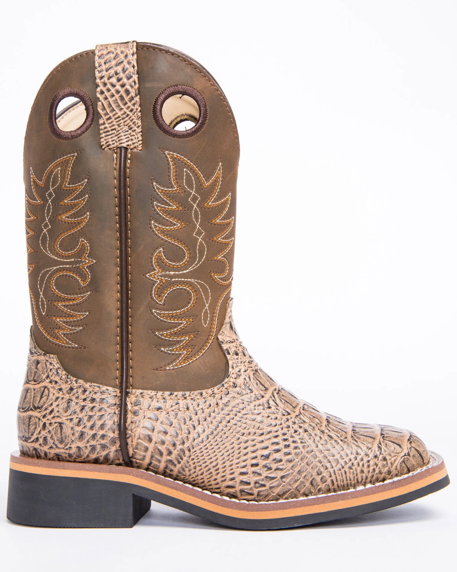 Cody James Little Boys' Gator Print Western Boots - Broad Square Toe 2 Cody James Little Boys' Gator Print Western Boots - Broad Square Toe - Image 2