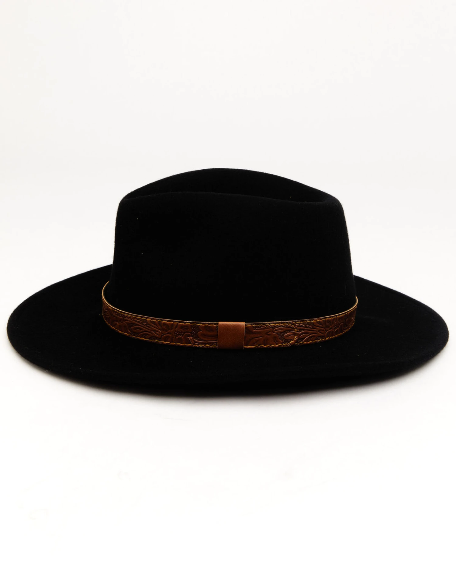Cody James Men's Brown Leather Embossed Band Western Felt Hat 3 Cody James Men's Brown Leather Embossed Band Western Felt Hat - Image 3