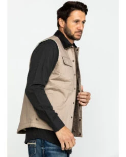 Cody James Men's Tan Ranchero Timberwolf Canvas Vest  -Cody James Fashion Hub 2000282528 280 P4