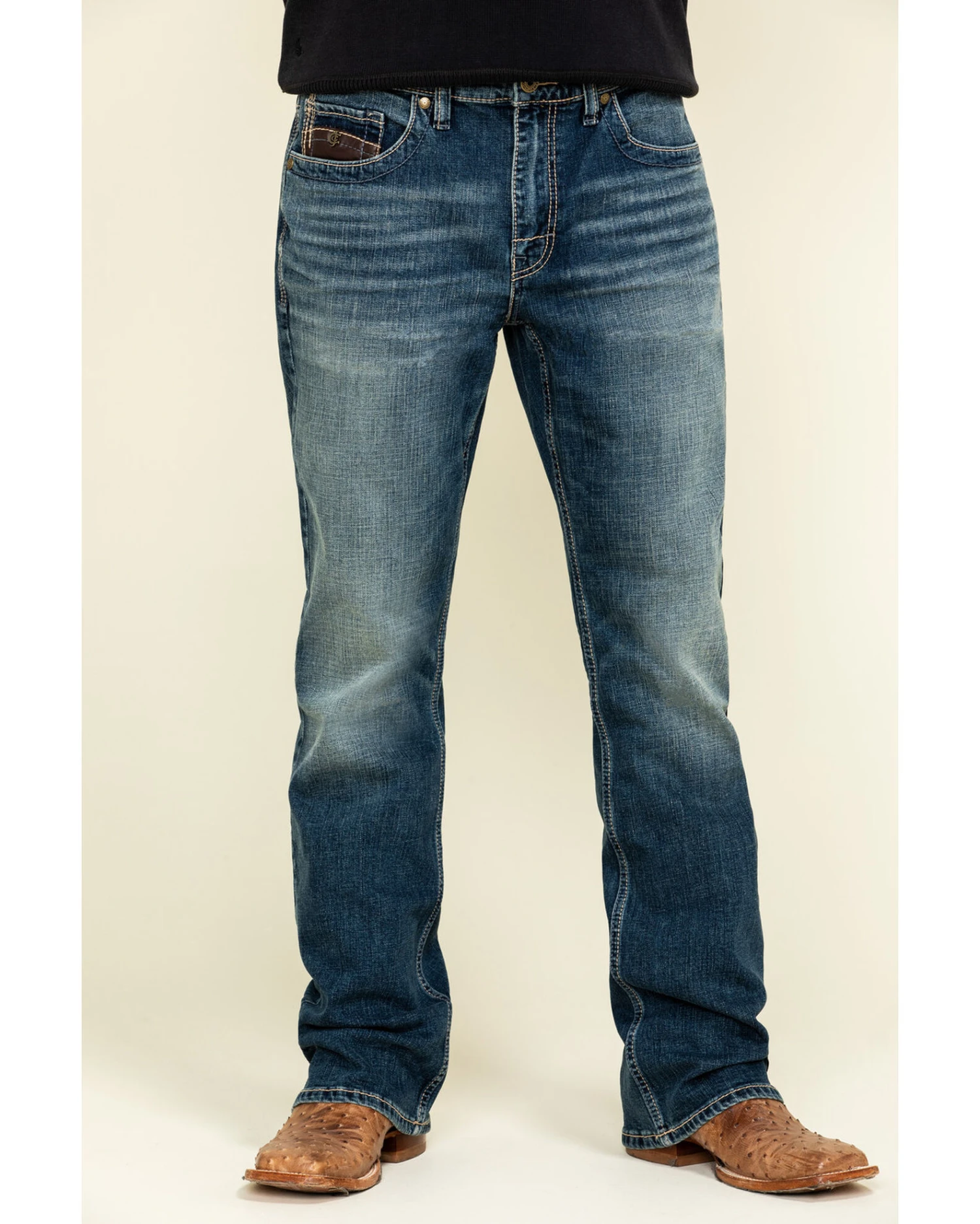 Cody James Core Men's Sundance Medium Wash Stretch Slim Bootcut Jeans 2 Cody James Core Men's Sundance Medium Wash Stretch Slim Bootcut Jeans - Image 2
