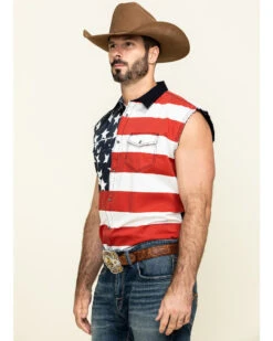 Cody James Men's American Flag Bubba Sleeveless Western Shirt 8 Cody James Men's American Flag Bubba Sleeveless Western Shirt -Cody James Fashion Hub 2000296071 600 P3