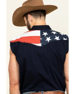Cody James Men's American Flag Bubba Sleeveless Western Shirt 10 Cody James Men's American Flag Bubba Sleeveless Western Shirt -Cody James Fashion Hub 2000296071 600 P5