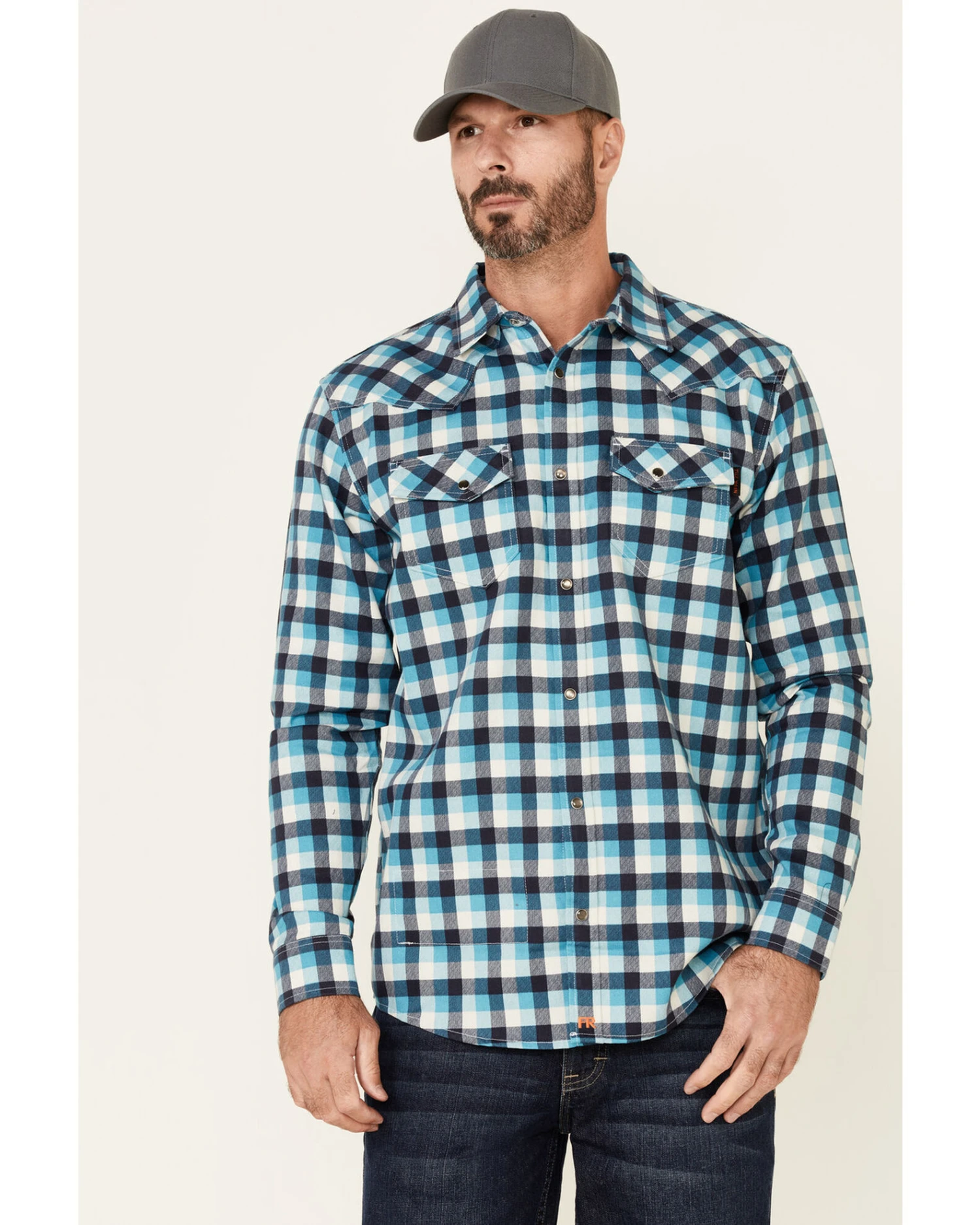Cody James Men's FR Plaid Print Long Sleeve Work Shirt 1 Cody James Men's FR Plaid Print Long Sleeve Work Shirt