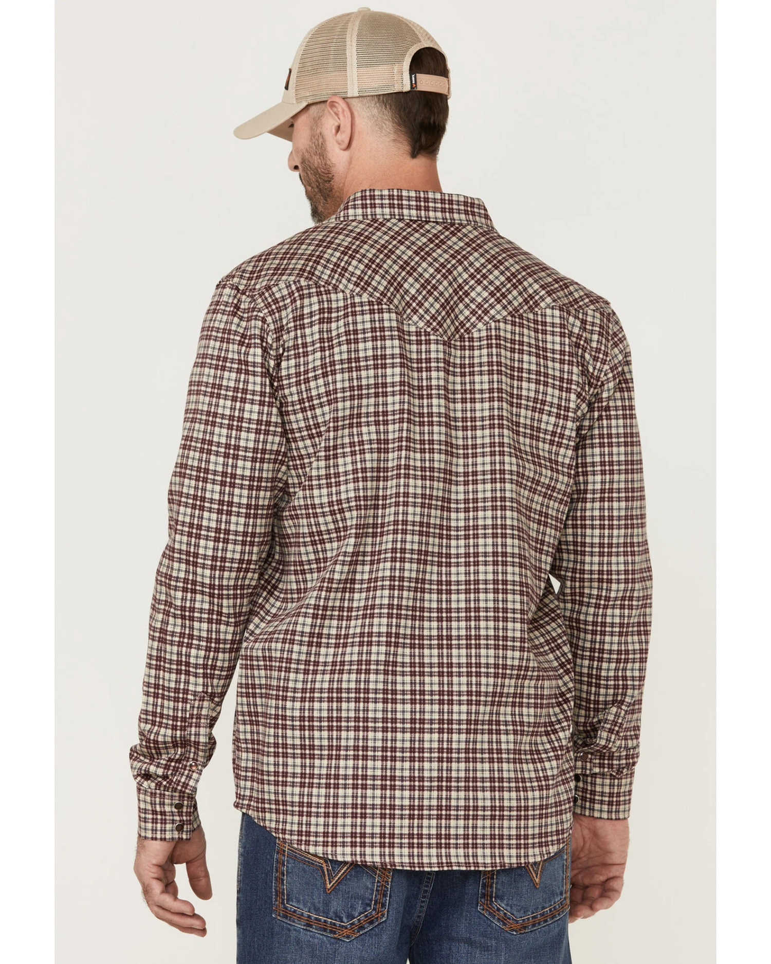 Cody James Men's FR Small Plaid Print Long Sleeve Pearl Snap Work Shirt 4 Cody James Men's FR Small Plaid Print Long Sleeve Pearl Snap Work Shirt - Image 4