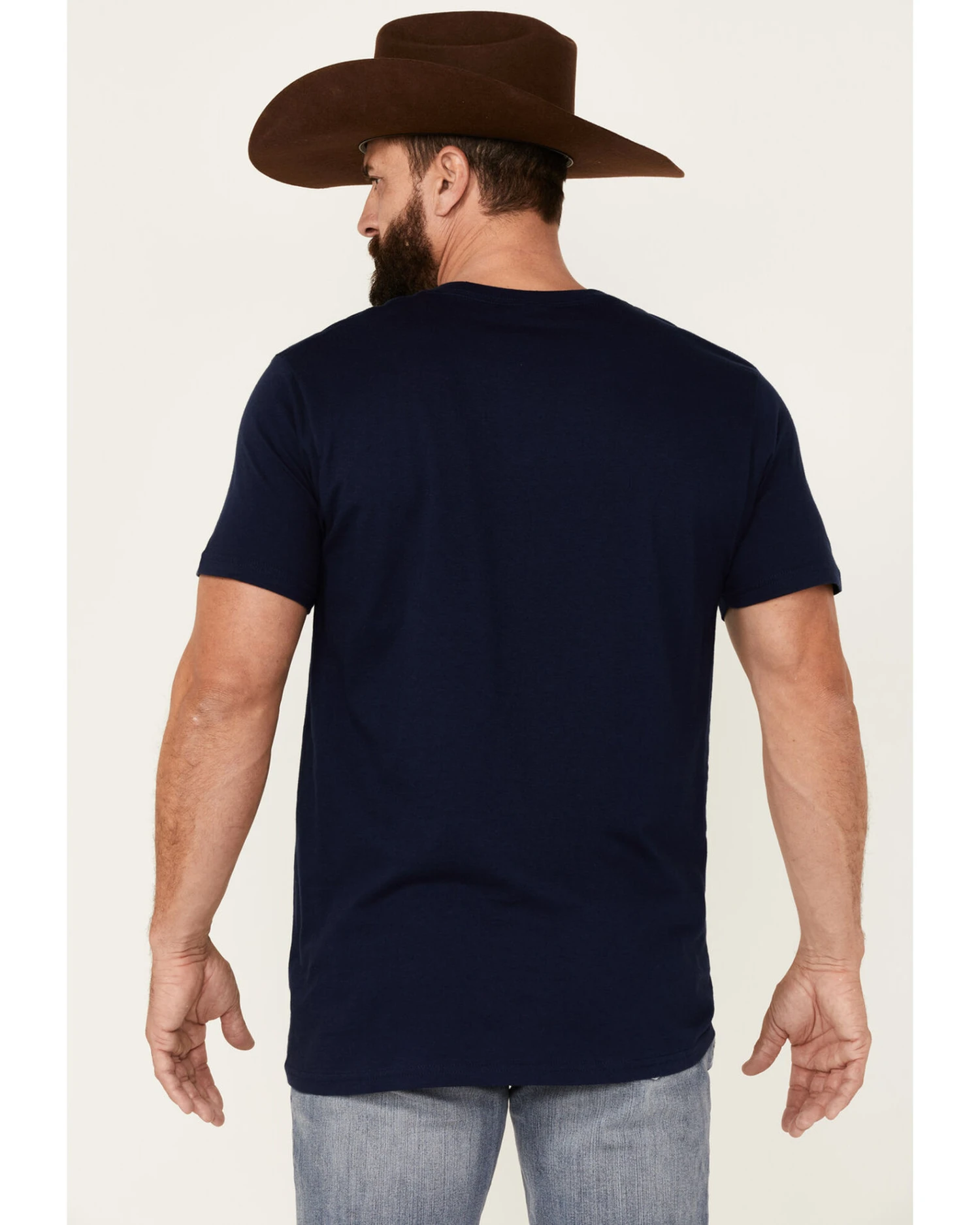 Cody James Men's Heather Navy Eagle Western Graphic Short Sleeve T-Shirt 4 Cody James Men's Heather Navy Eagle Western Graphic Short Sleeve T-Shirt - Image 4