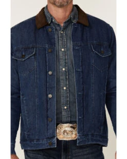 Cody James Men's Grand Teton 3.0 Sherpa-Lined Button-Front Denim Jacket  -Cody James Fashion Hub 2000343282 402 P4