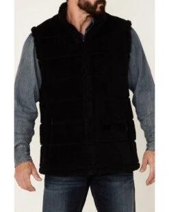 Cody James Men's Black Mesa Quilted Snap-Front Sherpa Vest 6 Cody James Men's Black Mesa Quilted Snap-Front Sherpa Vest -Cody James Fashion Hub 2000343385 001 P3