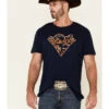 Cody James Men's Navy Poncho Desert Graphic Short Sleeve T-Shirt 