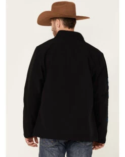 Cody James Core Men's Royal Embroidered Logo Sleeve Zip-Front Steamboat Jacket  -Cody James Fashion Hub 2000350760 001 P4