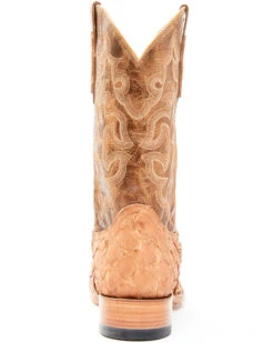 Cody James Men's Caramel Matte Pirarucu Exotic Western Boots - Broad Square Toe  -Cody James Fashion Hub 2000351586 255 P5