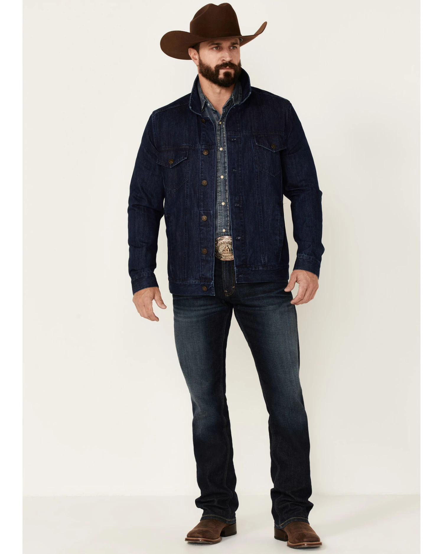Cody James Men's Coasting Medium Wash Button-Front Unlined Denim Jacket 2 Cody James Men's Coasting Medium Wash Button-Front Unlined Denim Jacket - Image 2