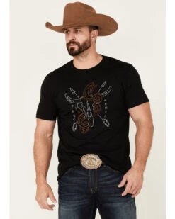 Cody James Men's Crossways Graphic Short Sleeve T-Shirt - Black