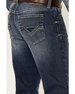 Cody James Men's Double Kicker Medium Dark Wash Stretch Relaxed Bootcut Jeans  -Cody James Fashion Hub 2000351797 400 P4
