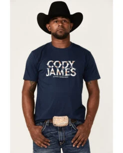 Cody James Men's Navy Southwestern Logo Short Sleeve T-Shirt