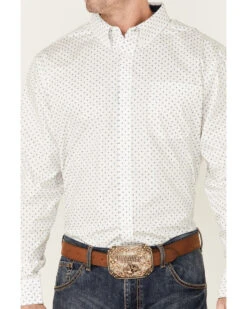 Cody James Core Men's Old Soul Mini Geo Print Long Sleeve Button-Down Western Shirt  -Cody James Fashion Hub 2000354263 100 P3