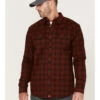 Cody James Men's FR Plaid Print Long Sleeve Snap Work Shirt 