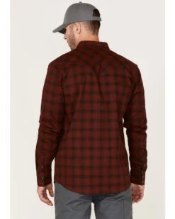 Cody James Men's FR Plaid Print Long Sleeve Snap Work Shirt  -Cody James Fashion Hub 2000357955 601 P4