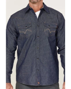 Cody James Men's FR Denim Mount Vernon Long Sleeve Snap Work Shirt  -Cody James Fashion Hub 2000357966 402 P3