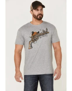 Cody James Men's Gun Scene Graphic Charcoal T-ShirtÂ