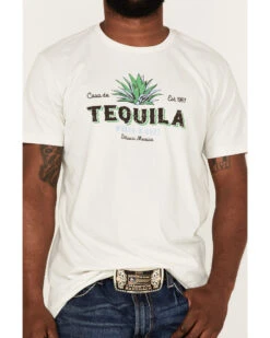 Cody James Men's Tequila Shot Ivory Graphic Short Sleeve T-Shirt  -Cody James Fashion Hub 2000359065 103 P3