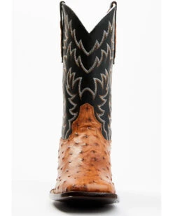 Cody James Men's Full Quill Cognac Ostrich Exotic Western Boots - Broad Square Toe  -Cody James Fashion Hub 2000359772 001 P4