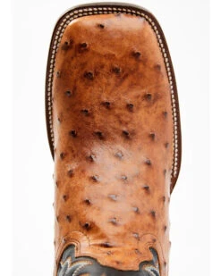 Cody James Men's Full Quill Cognac Ostrich Exotic Western Boots - Broad Square Toe  -Cody James Fashion Hub 2000359772 001 P6