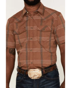Cody James Men's Easl End Large Plaid Short Sleeve Snap Western Shirt  -Cody James Fashion Hub 2000364861 200 P3