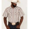 Cody James Men's Mount Vernon Small Plaid Short Sleeve Snap Western Shirt - Big & Tall 