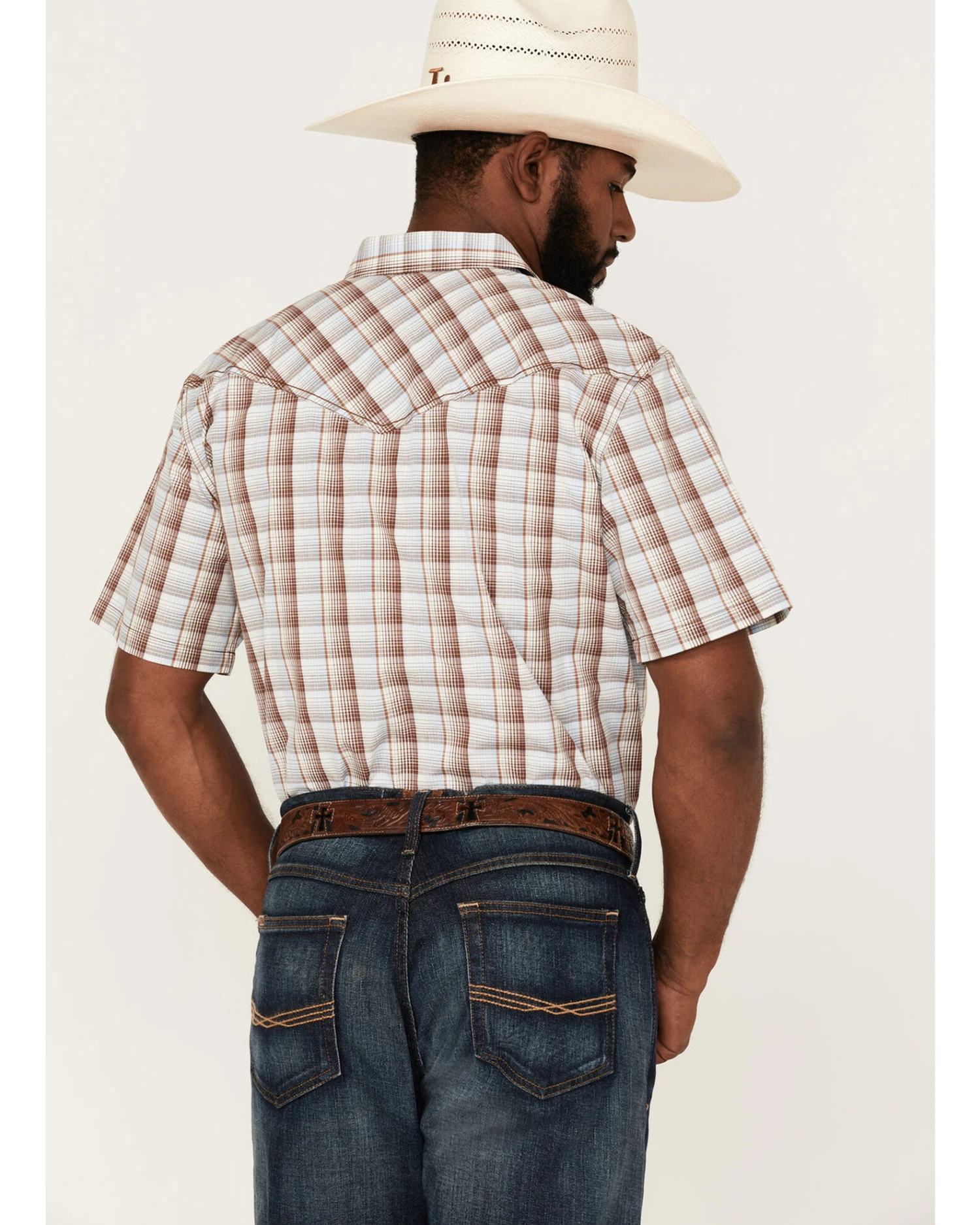 Cody James Men's Mount Vernon Small Plaid Short Sleeve Snap Western Shirt - Big & Tall 4 Cody James Men's Mount Vernon Small Plaid Short Sleeve Snap Western Shirt - Big & Tall - Image 4