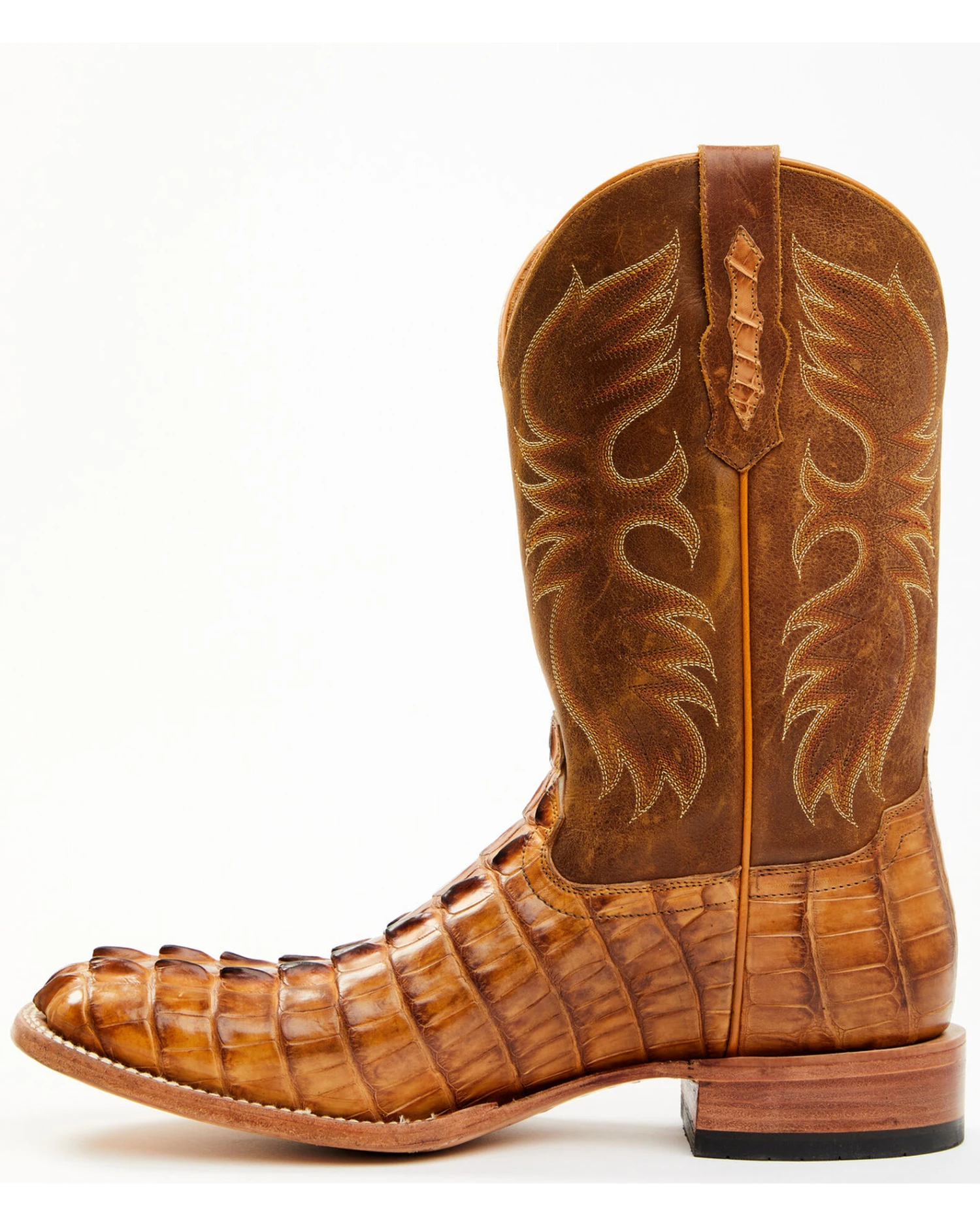 Cody James Men's Caiman Cognac 12" Exotic Western Boots - Broad Square Toe 3 Cody James Men's Caiman Cognac 12" Exotic Western Boots - Broad Square Toe - Image 3