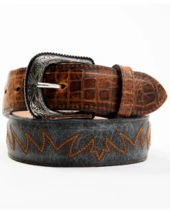 Cody James Men's Etched Caiman Antique Belt 