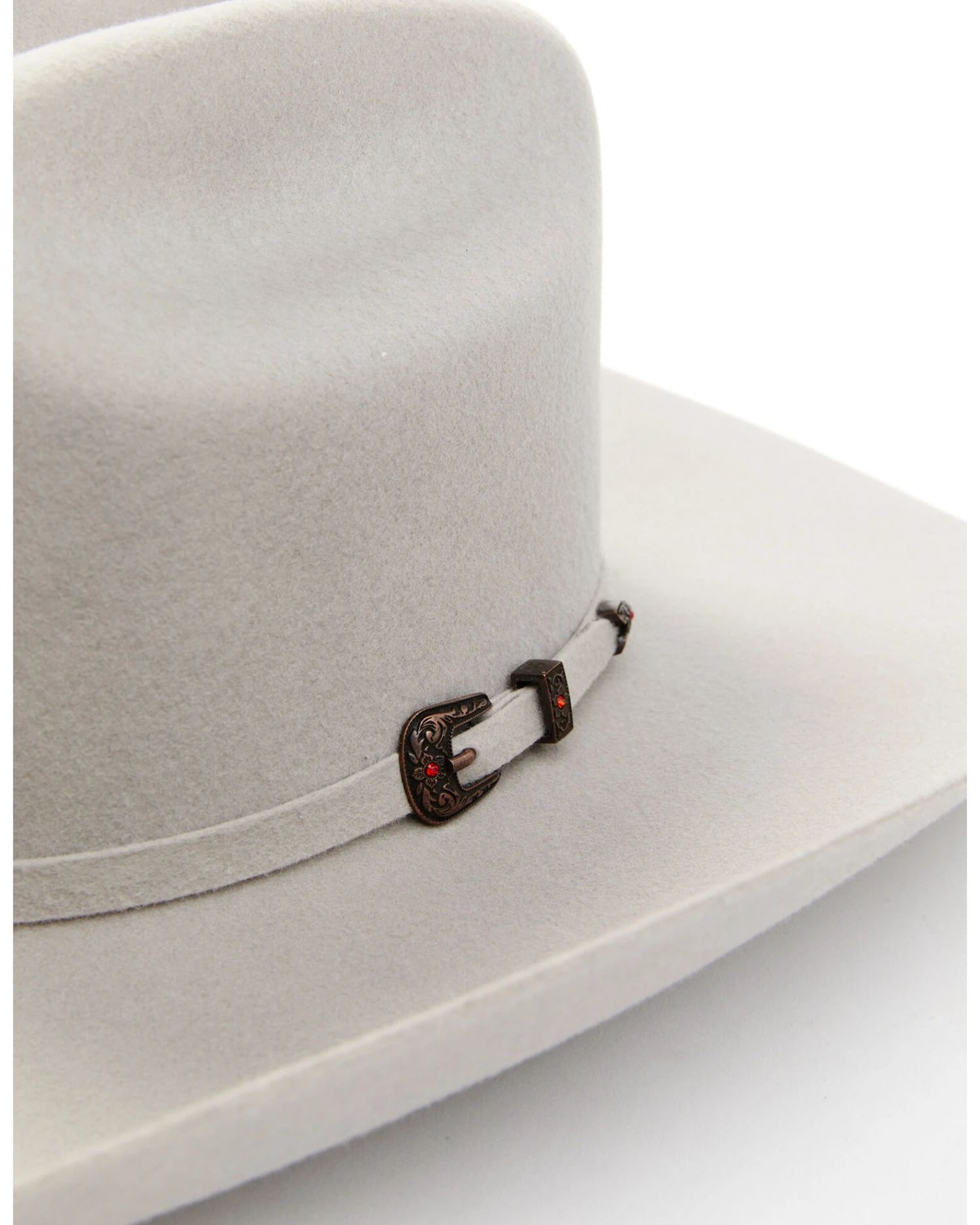 Cody James Men's 5X Self Band Cattleman Fur Blend Western Hat - Mist Gray 2 Cody James Men's 5X Self Band Cattleman Fur Blend Western Hat - Mist Gray - Image 2