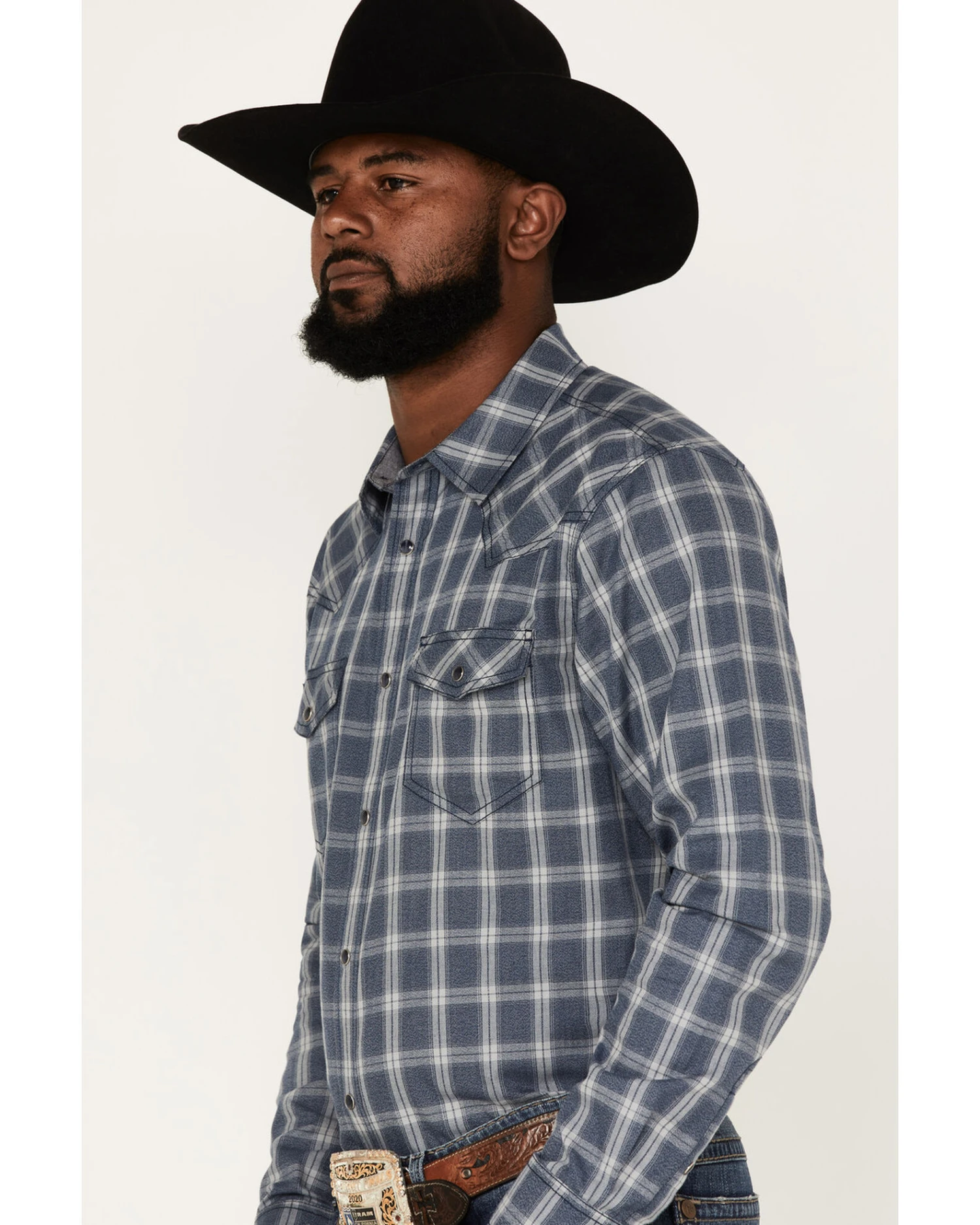 Cody James Men's Lingo Plaid Print Long Sleeve Snap Western Shirt 2 Cody James Men's Lingo Plaid Print Long Sleeve Snap Western Shirt - Image 2