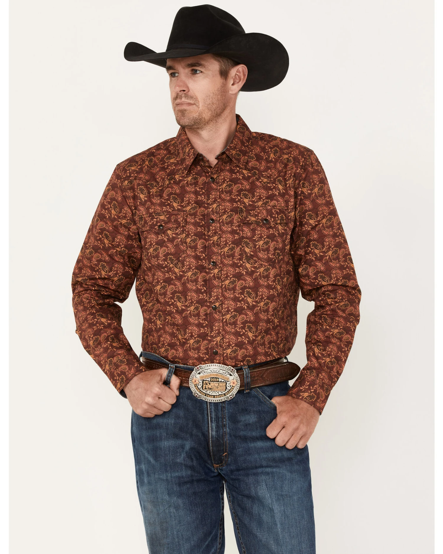 Cody James Men's On Tour Paisley Print Snap Western Shirt 1 Cody James Men's On Tour Paisley Print Snap Western Shirt