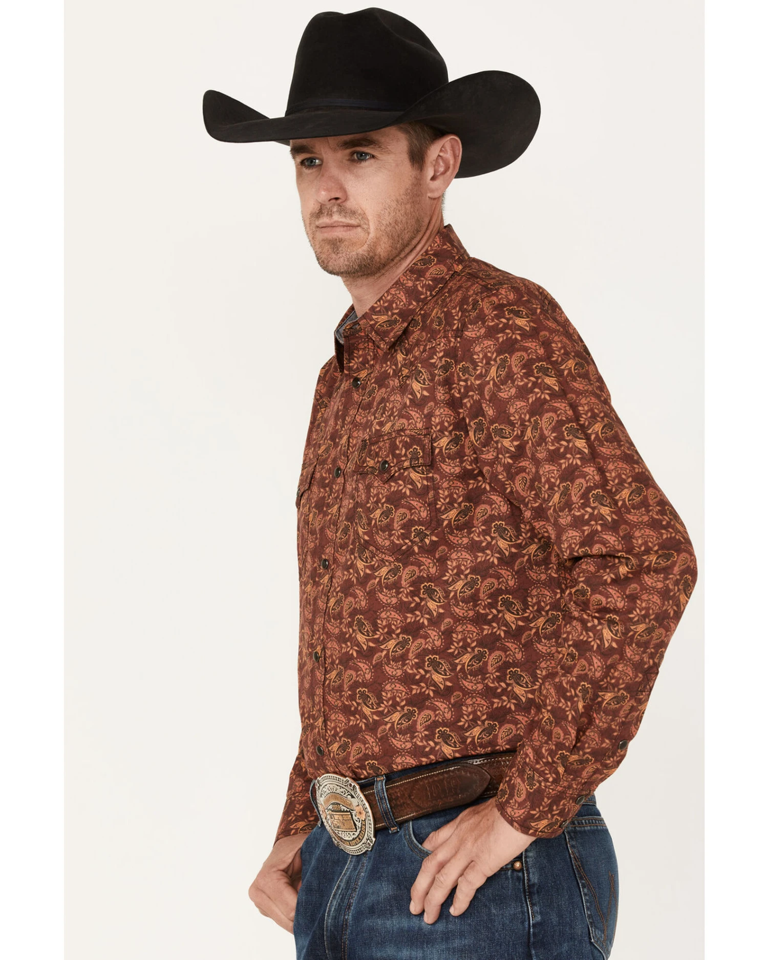 Cody James Men's On Tour Paisley Print Snap Western Shirt 2 Cody James Men's On Tour Paisley Print Snap Western Shirt - Image 2