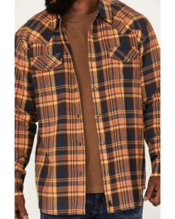 Cody James Men's Wood Chuck Large Plaid Print Long Sleeve Snap Western Flannel Shirt - Big & Tall  -Cody James Fashion Hub 2000374131 200 P3