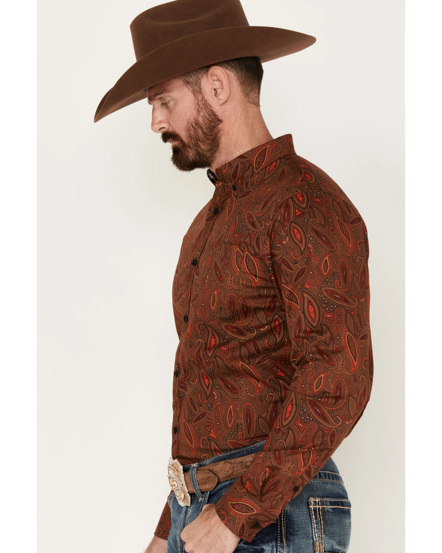 Cody James Men's Tortuga Paisley Print Button Down Western Shirt 2 Cody James Men's Tortuga Paisley Print Button Down Western Shirt - Image 2