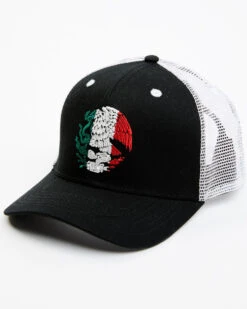 Cody James Men's Embroidered Mexican Flag Eagle Mesh Back Ball Cap