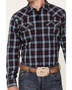 Cody James Men's Poker Night Plaid Print Long Sleeve Snap Western Shirt -Cody James Fashion Hub 2000380441 600 P3