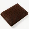 Cody James Men's Brown Exotic Ostrich Leather Bifold Wallet