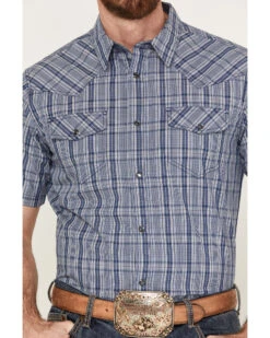 Cody James Men's Plaid Print Short Sleeve Western Snap Shirt -Cody James Fashion Hub 2000383151 410 P3