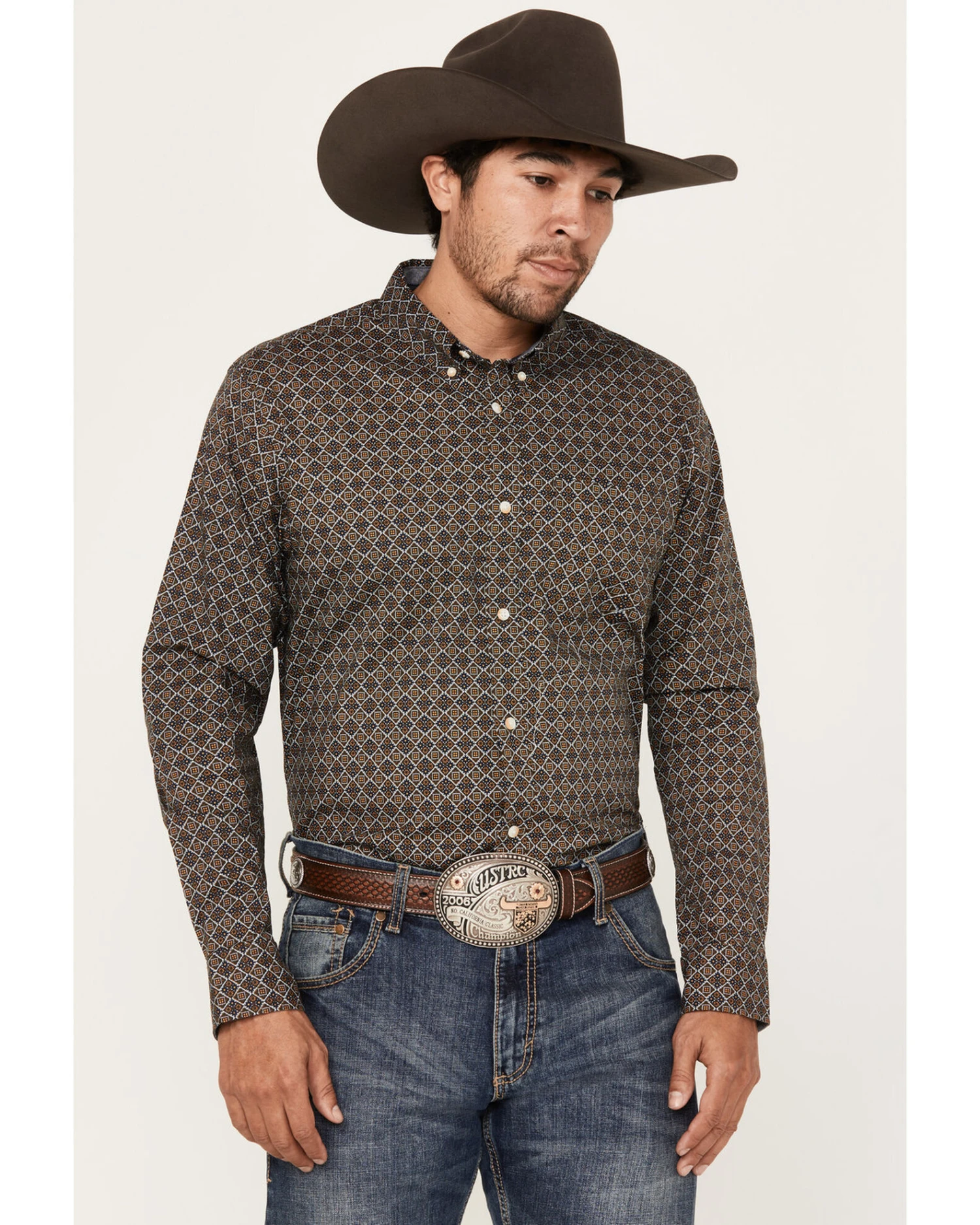 Cody James Men's Money Maker Print Long Sleeve Button-Down Western Shirt 1 Cody James Men's Money Maker Print Long Sleeve Button-Down Western Shirt