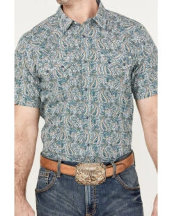 Cody James Men's Crazy Days Paisley Print Short Sleeve Western Snap Shirt -Cody James Fashion Hub 2000385970 300 P3
