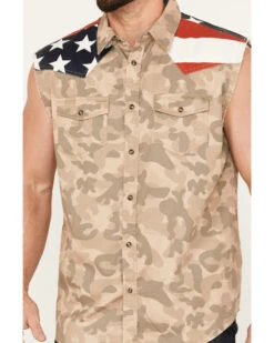 Cody James Men's Recon Desert Camo Bubba Sleeveless Snap Shirt -Cody James Fashion Hub 2000385983 280 P3