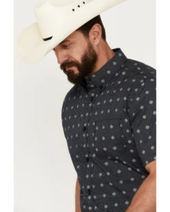 Cody James Men's Galaxy Geo Print Short Sleeve Button-Down Stretch Western Shirt -Cody James Fashion Hub 2000386004 410 P3