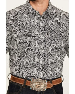 Cody James Men's Mamba Paisley Print Long Sleeve Western Snap Shirt -Cody James Fashion Hub 2000386050 001 P3
