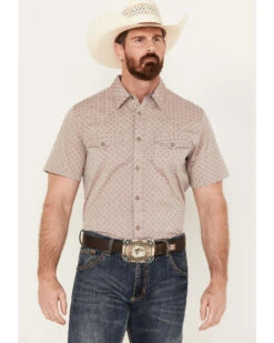 Cody James Men's Micro Paisley Print Short Sleeve Snap Western Shirt 